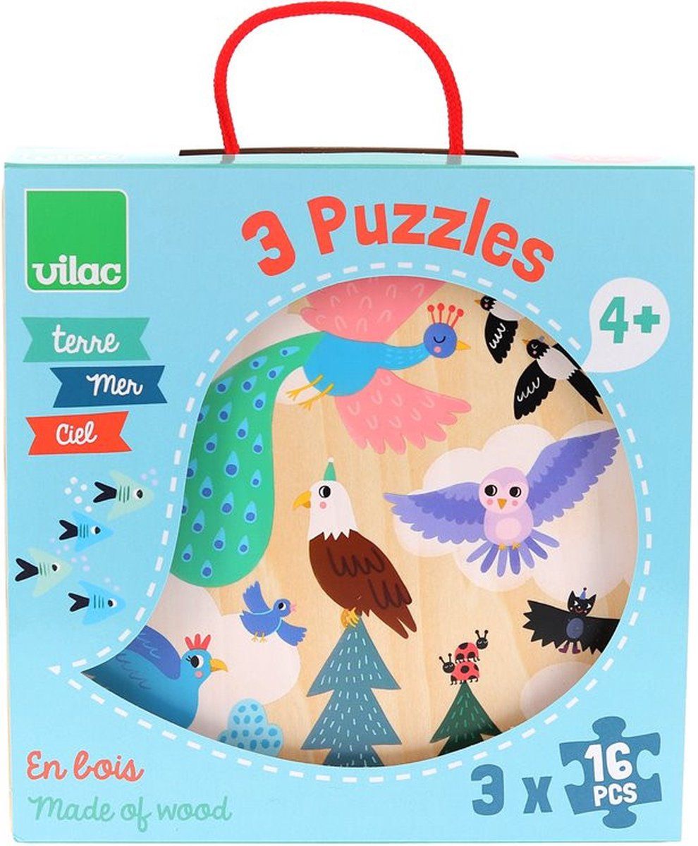 Vilac 8536 Contourpuzzel 16 stuk(s) Dieren