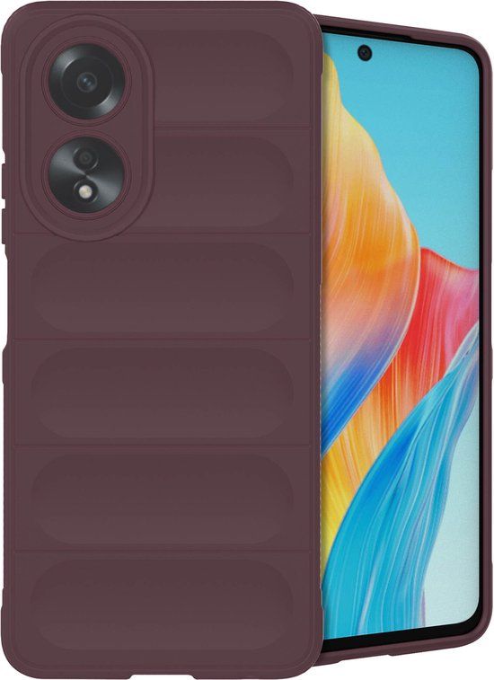 iMoshion EasyGrip Backcover - Aubergine - Geschikt voor Oppo A58
