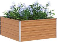 vidaXL Verhoogde plantenbak Lichtbruin 100 x 100 x 45 cm