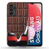 Beschermhoes Samsung Galaxy A13 Beschermhoes, textuur, chocoladeoog