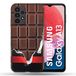 Beschermhoes Samsung Galaxy A13 Beschermhoes, textuur, chocoladeoog