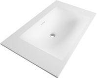 Brauer Glacier Wastafel - 80 cm - Fine Stone Mat Wit