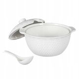 HOME DECO FACTORY 9-delige Porseleinen Soepservies - Wit