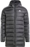 adidas Sportswear Essentials 3-Stripes Light Donsparka met Capuchon - Heren - Zwart - XS