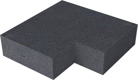 Merkloos Gardenlux Massief hoek binnen antraciet 60/60 x 37 x 15 cm
