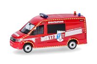 Herpa vrachtwagen model MAN TGE halfbus hoogdak "Feuerwehr Oberhausen/ELW", schaal 1:87, voor diorama, modelbouw, verzamelobject, Made in Germany, kunststof