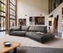 DELIFE Big-sofa Snoosh microvezel noir vintage 400x150 cm Recamiere droite
