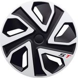 4-Delige J-Tec 4-Delige Wieldoppenset ST 13-inch zilver/zwart