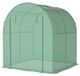 Serre - Serre tunnel en PE-folie - Rolluiken en ramen - 180x180x200 cm - Vert olive