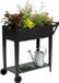 Merkloos / Sans marque Relaxdays Moestuinbak - met wielen - 80 x 85 x 50 cm - zwart