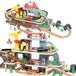 AIYAPLAY Ensemble de train en bois 3 niveaux 79 pièces pour tout-petits à partir de 3 ans