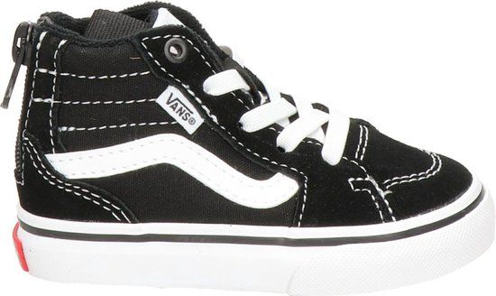 Vans Filmore Hi Zip Sneakers Junior - Zwart/Wit/Bruin - Maat 26