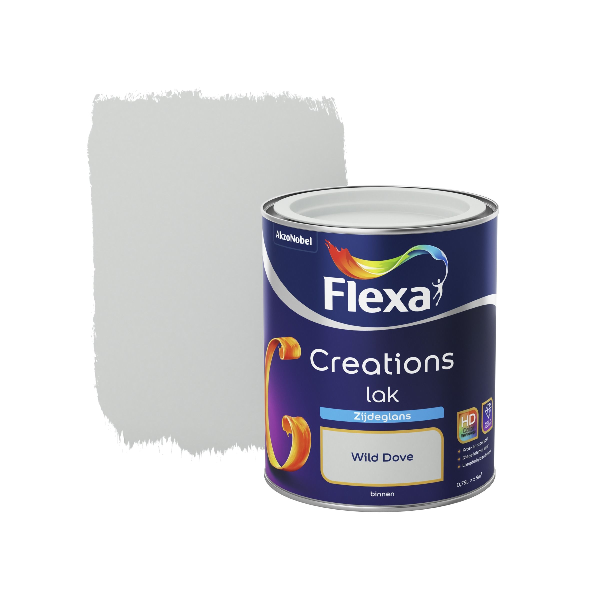 FLEXA Creations binnenlak wild dove zijdeglans 750 ml