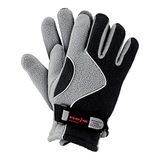 REIS Rpoltrian_Bjs8 beschermende handschoenen, maat 8, zwart/lichtgrijs, 12 stuks