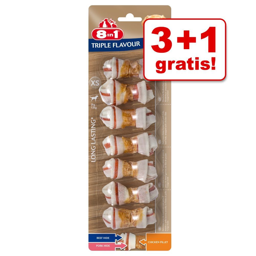 8in1 Triple Flavour Kauwbotten L - 4 x 85 g (28 Stuks)