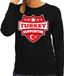 Bellatio Decorations Turkey supporter schild sweater zwart voor dames