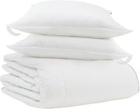vidaXL Winter Dekbed met Kussen 3 st Wit Donsveer