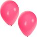 Bellatio Decorations party ballonnen - 25x stuks - fuchsia roze - 27 cm - babyshower - knoopballon