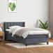 Maison Exclusive - Sommier à lattes de lit et matelas velours gris foncé 80x220 cm