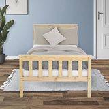 ML-Design Eenpersoonsbed, 90 x 200 cm, Natuurlijk Massief Grenen Ledikant met Lattenbodem