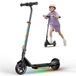 iScooter E-step voor kinderen van 6-12 jaar, 150 W motor, 8/13/19 km/u, verstelbare hoogte 82-100 cm, elektrische step voor kinderen met banden van 6,0 inch, kleurrijke regenbooglichten, led-display