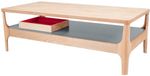 Padiro rechthoekige salontafel - 120 x 60 x 40 cm - Grijs - Hout, MDF - met legplank