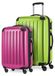 Hauptstadtkoffer Alex - Lot de 2 bagages à main + valise de taille moyenne, set de valises de réserve Trolleys coque dure polycarbonate brillant,Vert pomme-Magenta