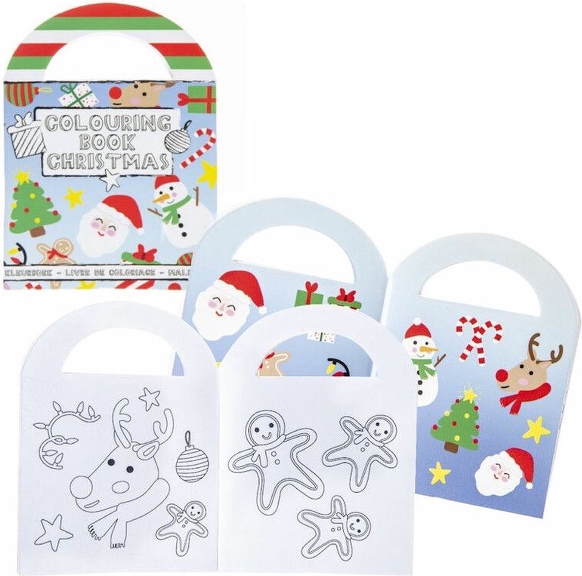 LG-IMPORTS KERST KLEURBOEKJE MET STICKERTJES 48 STUKS / LG IMPORTS / KLEUREN KERST / CHRISTAM KLEURBOEKJE