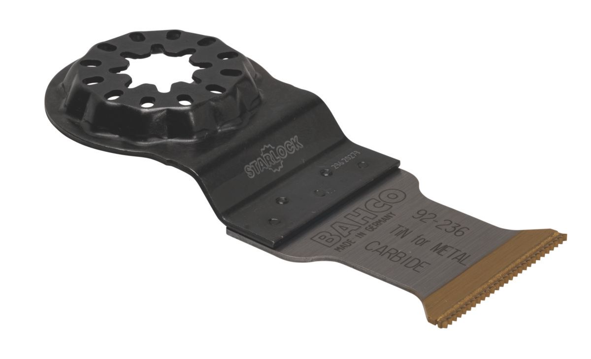 Bahco Multitool-zaagblad | met hardmetalen punten en TiN-coating | standaardvorm | voor metaal | 35 mm x 2 mm x 82 mm - 92-236-1P