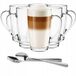 Glasmark Latte Macchiato Glazen met Lepels - Set van 6 - 400ml