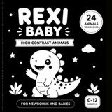 Rexi Baby High Contrast Animals: Black and White Book for Babies 0–12 Months