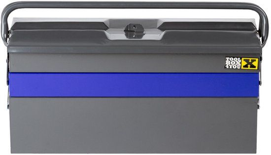 TOOLBOX4YOU Bol Gereedschapskist uitklapbaar met 6 vakken