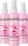 L'Oréal Paris L'Oréal Elvive Glycolic Gloss Leave-In Serum - 3 x 150 ml - Voordeelverpakking