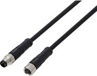 TRU COMPONENTS TC-13751996 Aansluitkabel M8 x 1, 3-polig, recht, 5 m, Zwart