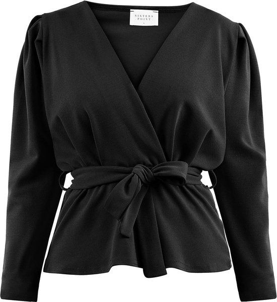 SISTERS POINT NASA-LS Dames Top - Zwart - Maat M