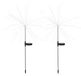 Lampadaires solaires, set de 2, LED, multicolore, hauteur 97 cm