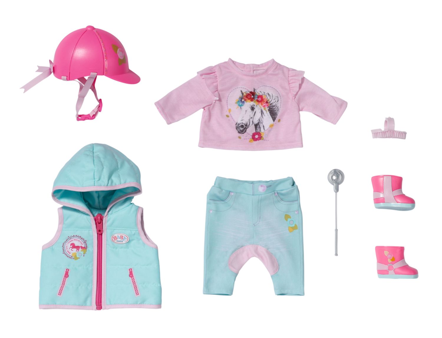 BABY born Deluxe Paardrij-outfit - Poppenkleding 43 cm