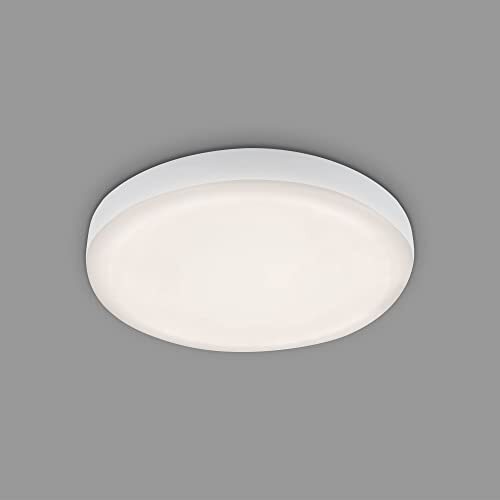 Briloner LED inbouw badkamerlamp frameless, LED inbouw badkamer spot, LED inbouwspot IP44, neutraal witte kleurtemperatuur, 6W, 700 lm, 100 mm, wit