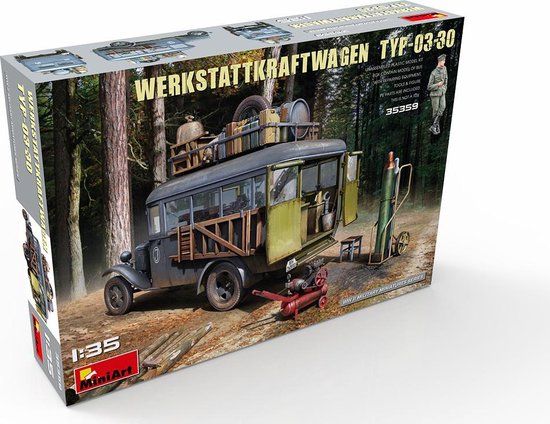 MiniArt Modelbouwpakket Militaire voertuigen - 35359 Werkstattkraftwagen TYP-03-30 Plastic - 1:35 -