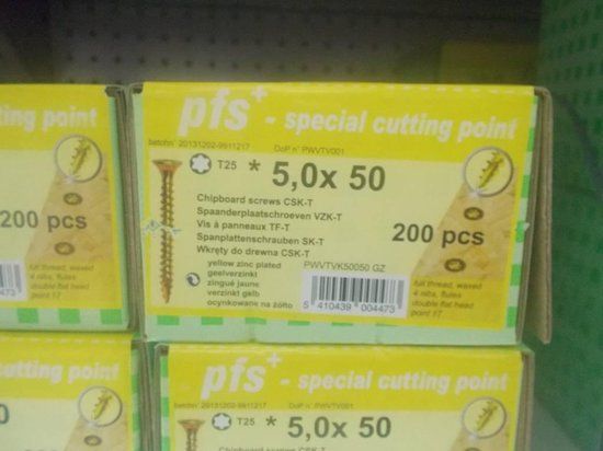pgb-Europe PGB Spaanderplaatschroef VZK-T 5,0x050mm (200 stuks)