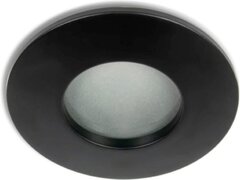 Philips IP44 LED inbouwspot Indra -Rond Zwart -WarmGlow -Dimbaar 3.7W -Philips