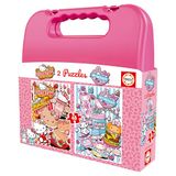 Educa Puzzelkoffer Hello Kitty & Friends | Set van 2 puzzels voor kinderen met 48 delen | aanbevolen vanaf 4 5 6 jaar (20510)