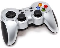 Logitech G F710 Draadloze gamepad, 2.4GHz draadloos met USB nano-dongle, dual vibration feedback, 4 sWitch D-pad, PC/Steam/Windows/enroidTV - grijs/blauw