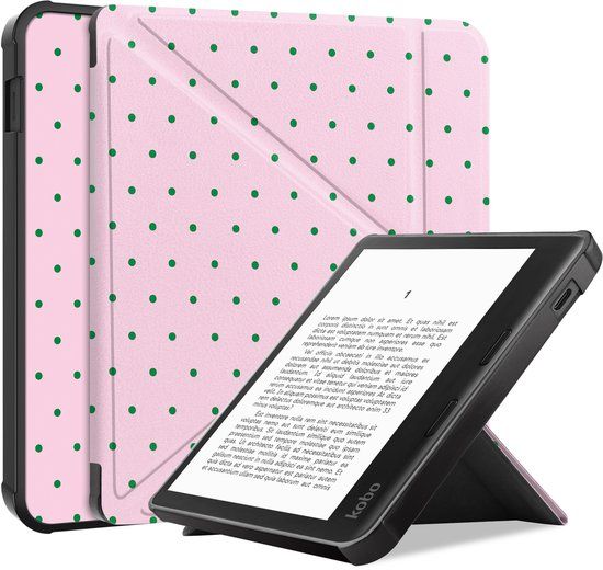 imoshion Ploonk B.V. Ereader Hoes - Geschikt voor Kobo Libra Colour - Happy Dots