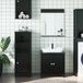 Maison Exclusive - Ensemble de meubles de salle de bains 3 pièces BERG Noir en pin massif