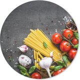 MousePadParadise Mousepad - Round - Pasta - Herbs - Tomato - Spices - Rustic - 40x40 cm - Standard