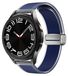 Samsung Galaxy Watch 6 / 5 / 4 44mm en 40mm: Bracelet de montre magnétique en silicone, bleu foncé