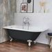 Hudson Reed Baignoire îlot demi-ronde Classique 168,5cm x 75cm - Dark Charcoal (Gris), avec pieds de baignoire blancs | Oxford