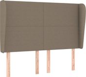 vidaXL Hoofdbord - Stof - Taupe - 147x23x118/128 cm