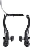 V-zwarte Shimano Deore V-brake Trekking achter Zwart